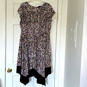 Lane Bryant 18  animal print flutter sleeve dress